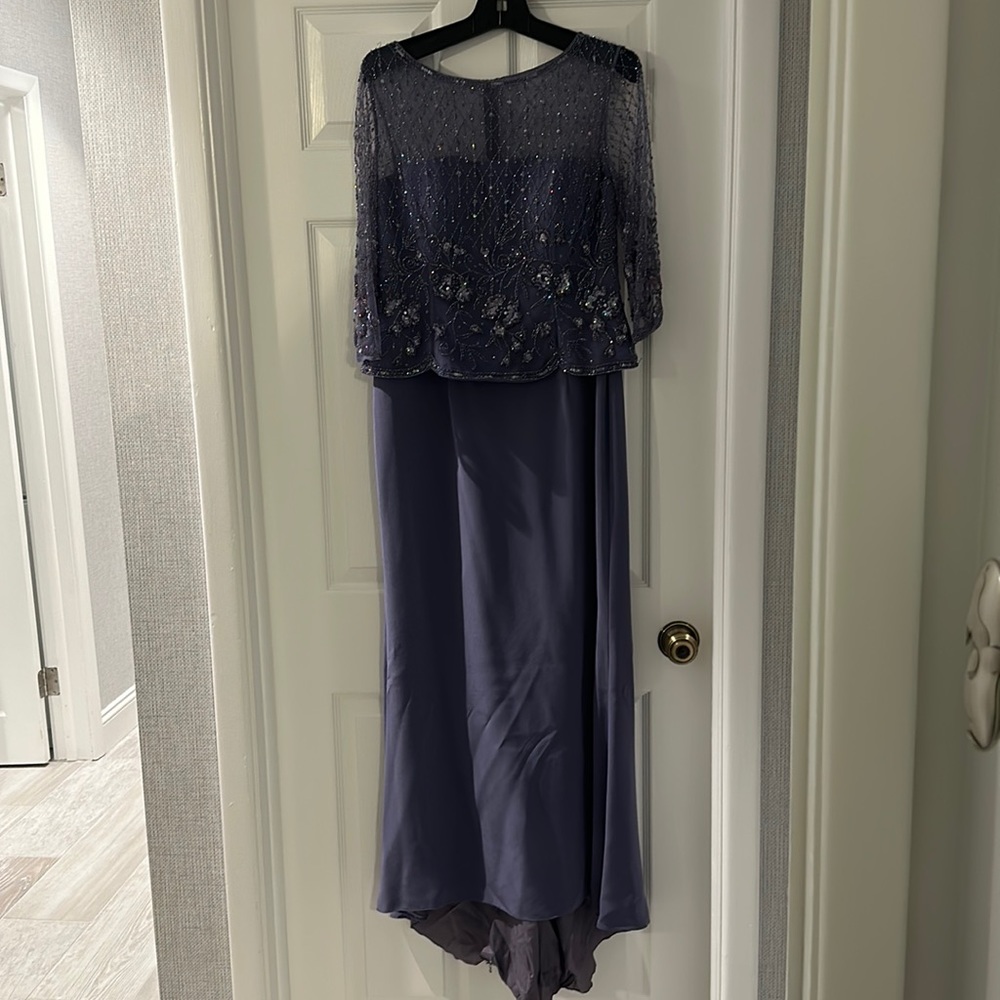 Beautiful dressy, mother of the bride/formal gown with bodice beading detail.